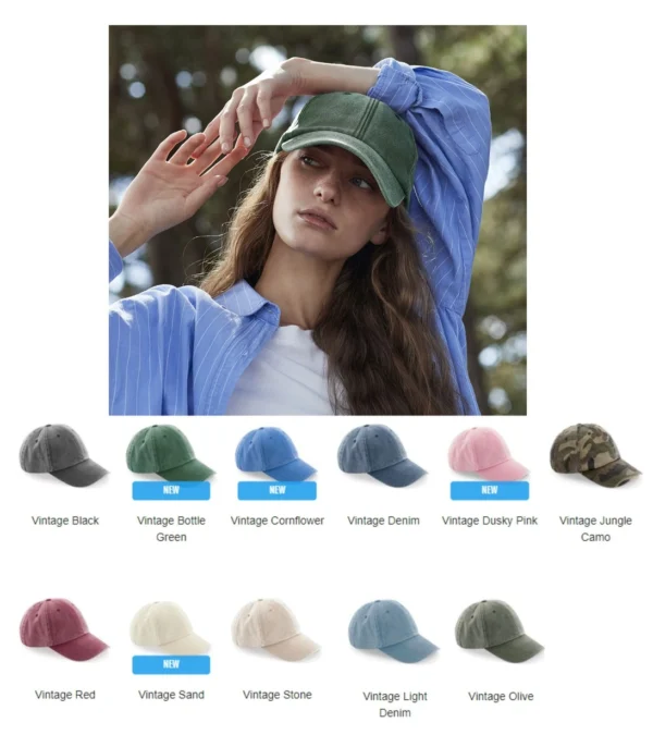 Beechfield BB655 Vintage Low Profile Cap